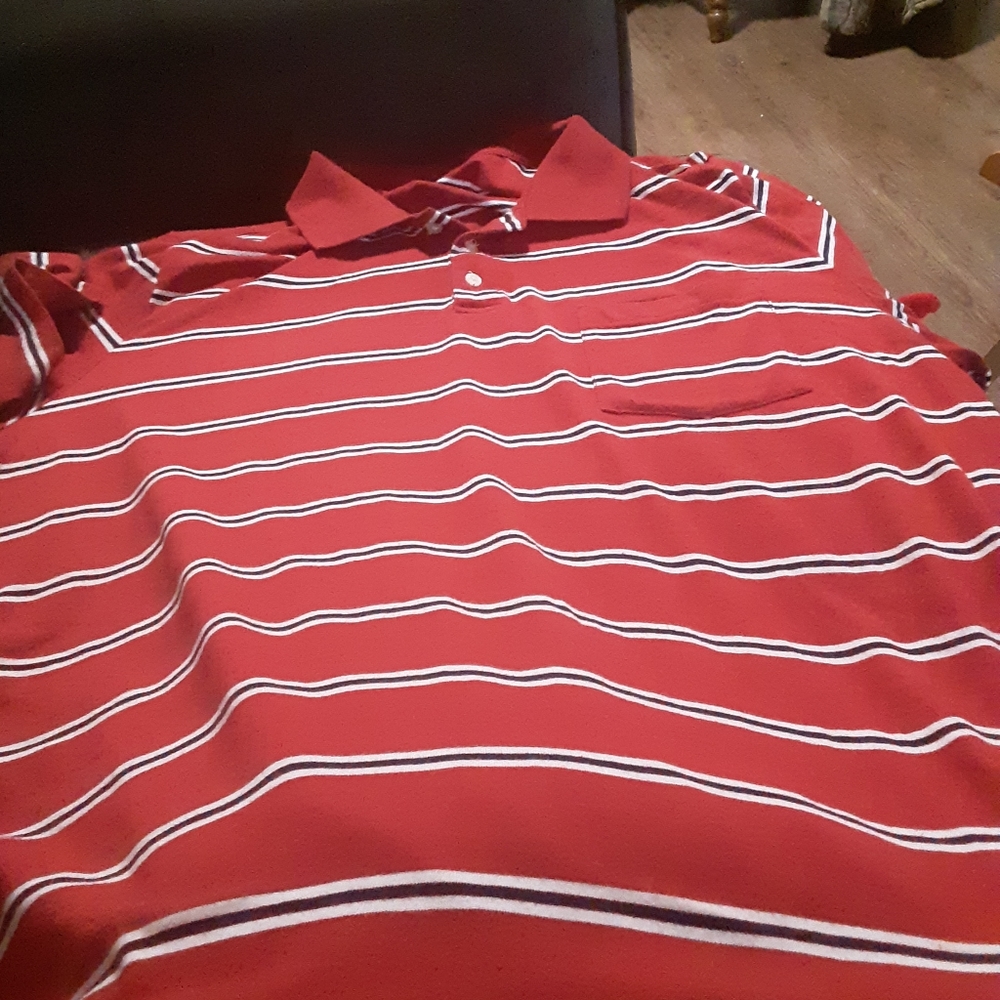 Striped Red Polo XXL